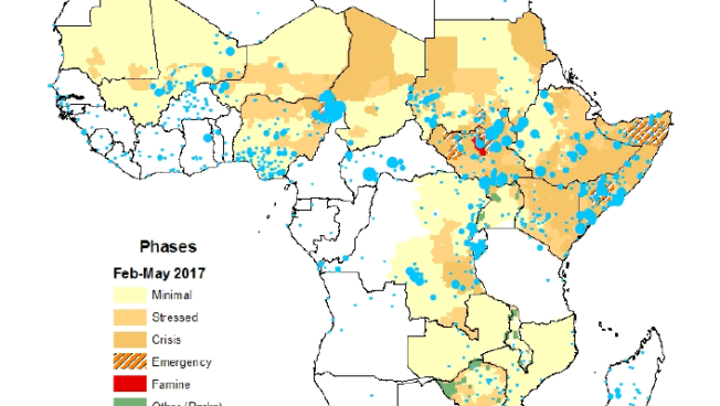 The Links between Food Crises and Violence in East, South and West Africa: An ACLED briefing note