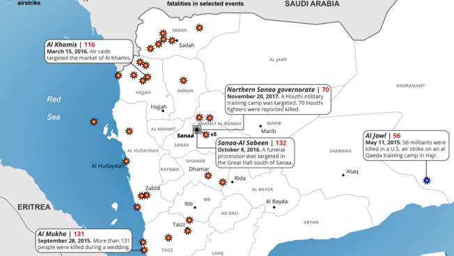 Yemen War Death Toll Exceeds 90,000 According to New ACLED Data for 2015