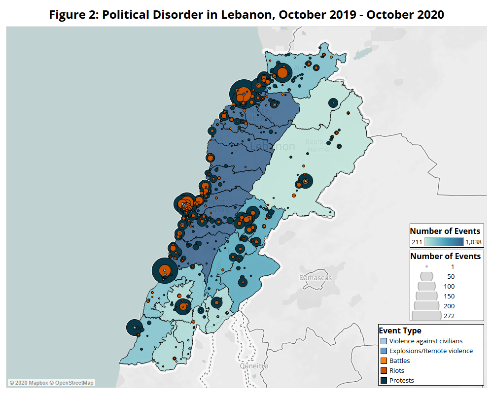 lebanon political map