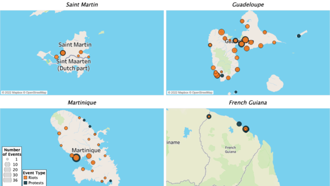 This report examines the regional trends that have emerged out of increased demonstration activity in mainland France, the overseas territories, and Corsica, through COVID and the 2022 elections.
