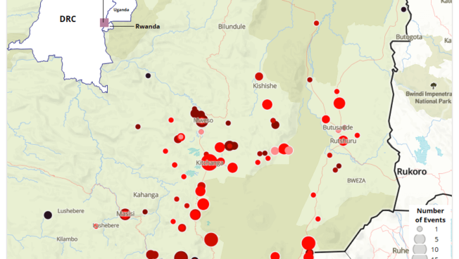 Map - Rwanda-Linked Rebels push toward Goma - 1 September 2023 - 23 February 2024