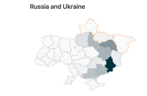 map showing density of events in ukraine and bordering russian admins