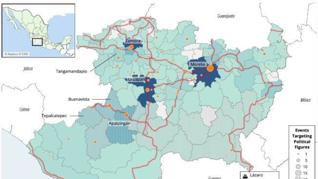 Estimated Gang violence and targeting of political figures in Michoacan