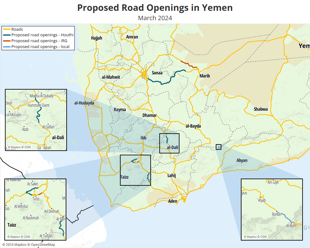Infographic March 2024 - Proposed road opening in Yemen