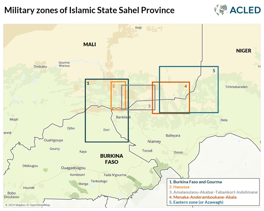 Map Military zones of Islamic State Sahel Province