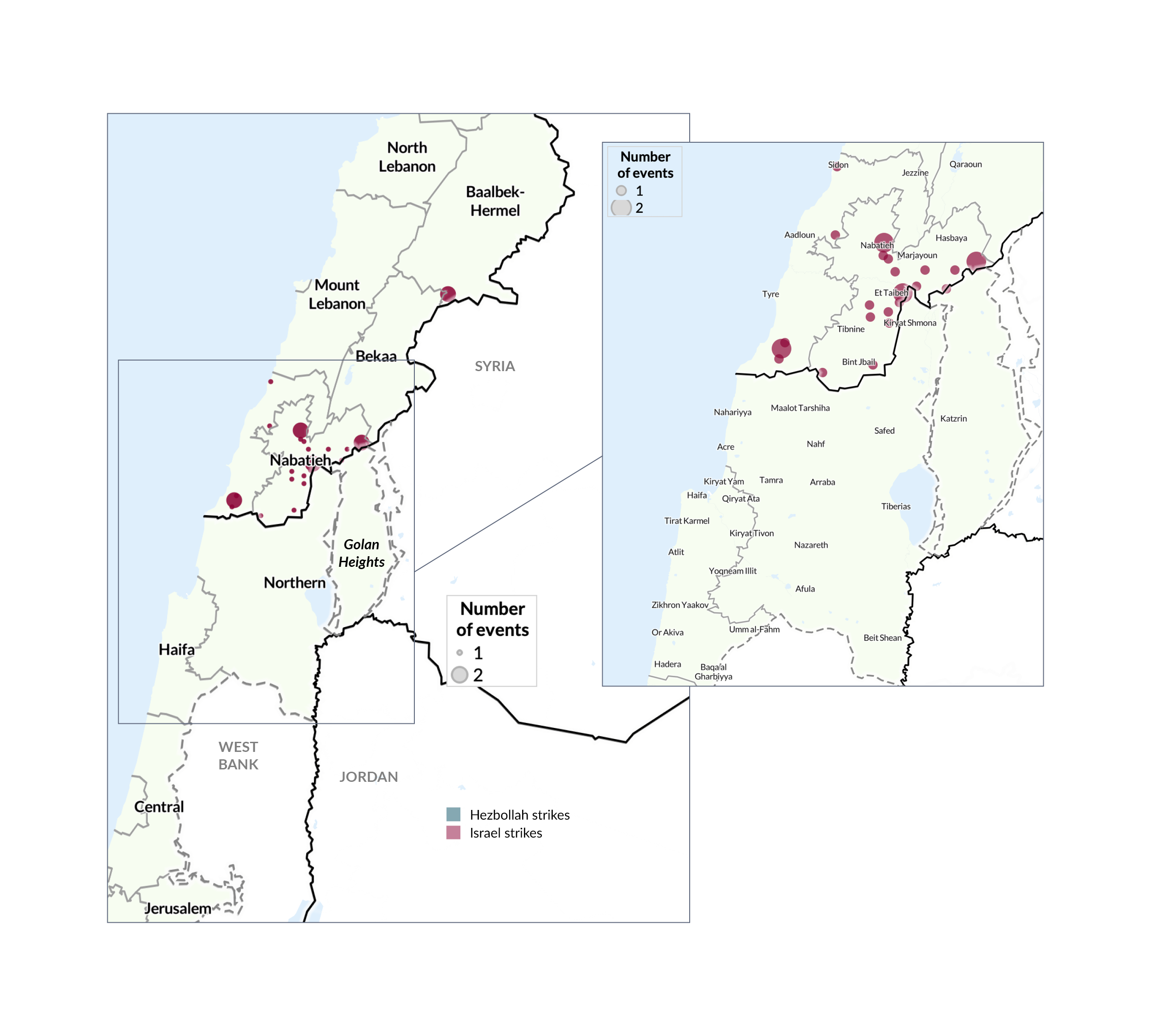 Israel-Hezbollah Conflict - 3 - 9 May 2025 Map