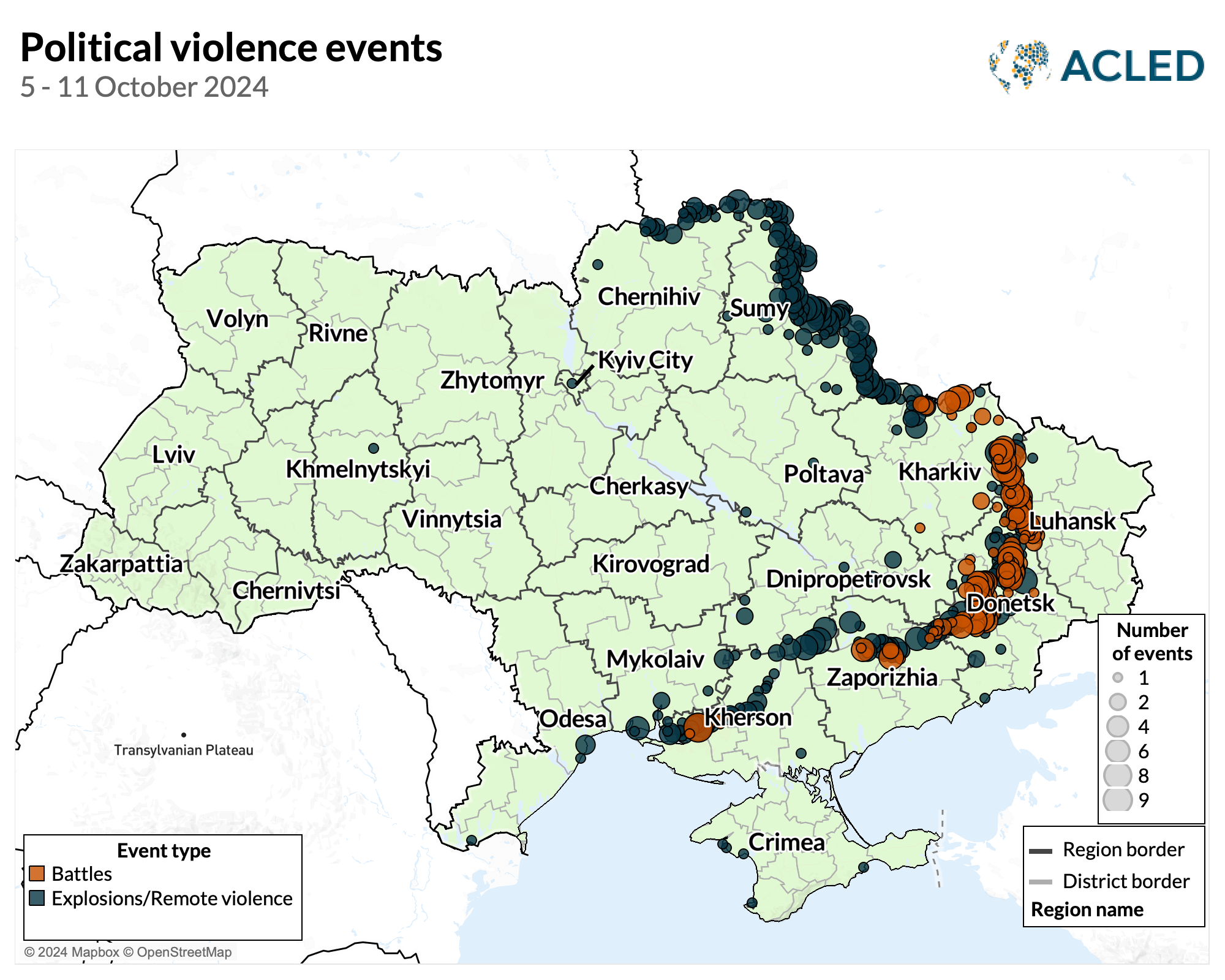 Map - Ukraine War Situation Update: 5 – 11 October 2024