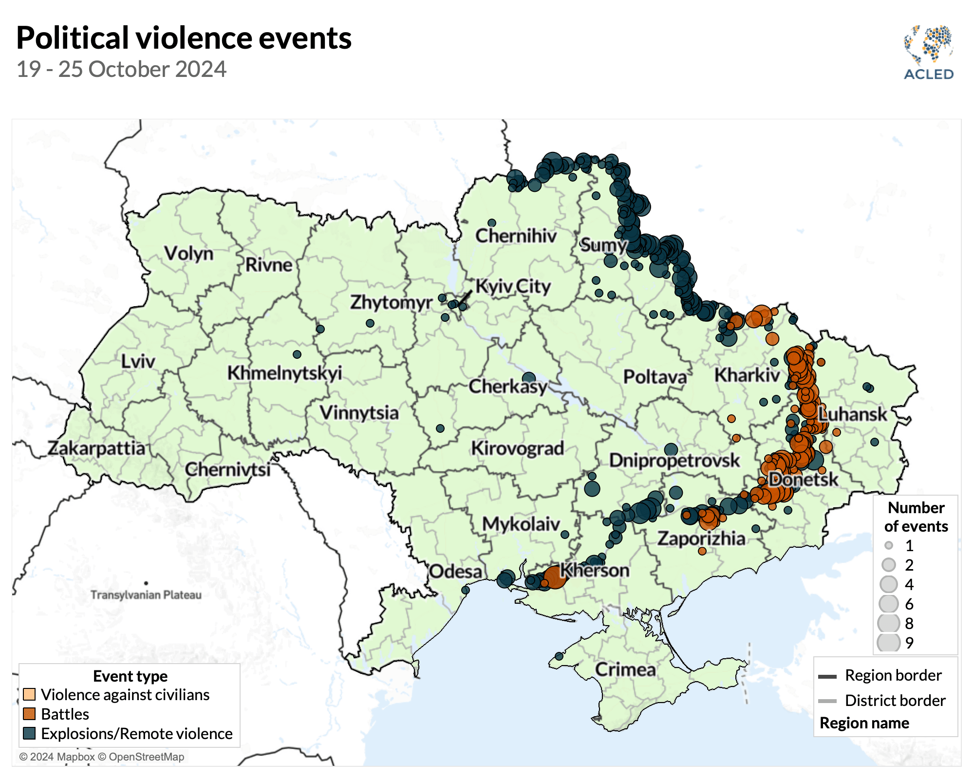 Map - Ukraine War Situation Update: 19 – 25 October 2024