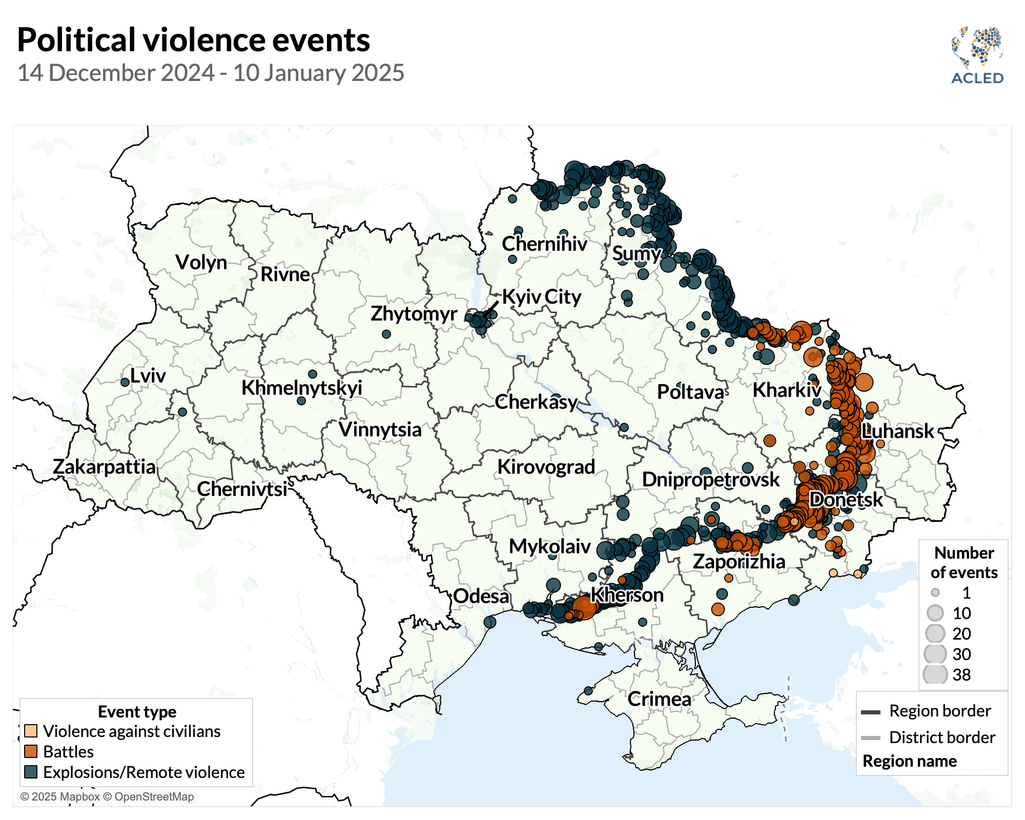 Map - Ukraine War Situation Update: 14 December 2024 – 10 January 2025