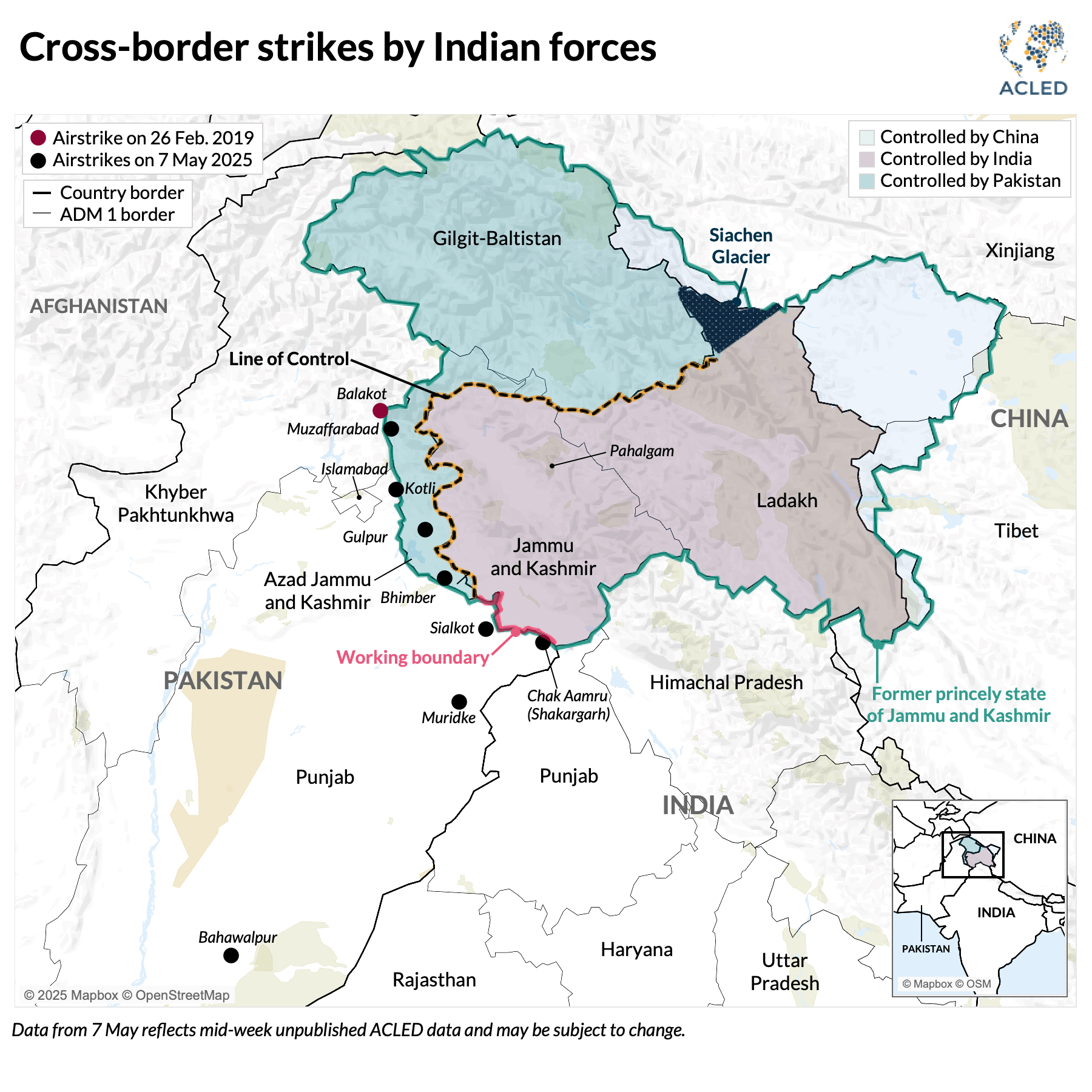 MAP_cross-border strikes by Indian forces 