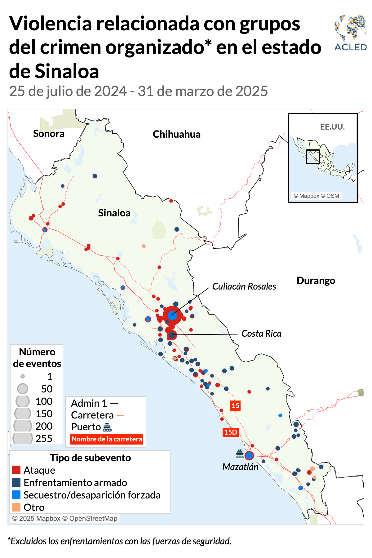 Mapa - Mexico - Violencia en el estado de Sinaloa (1)