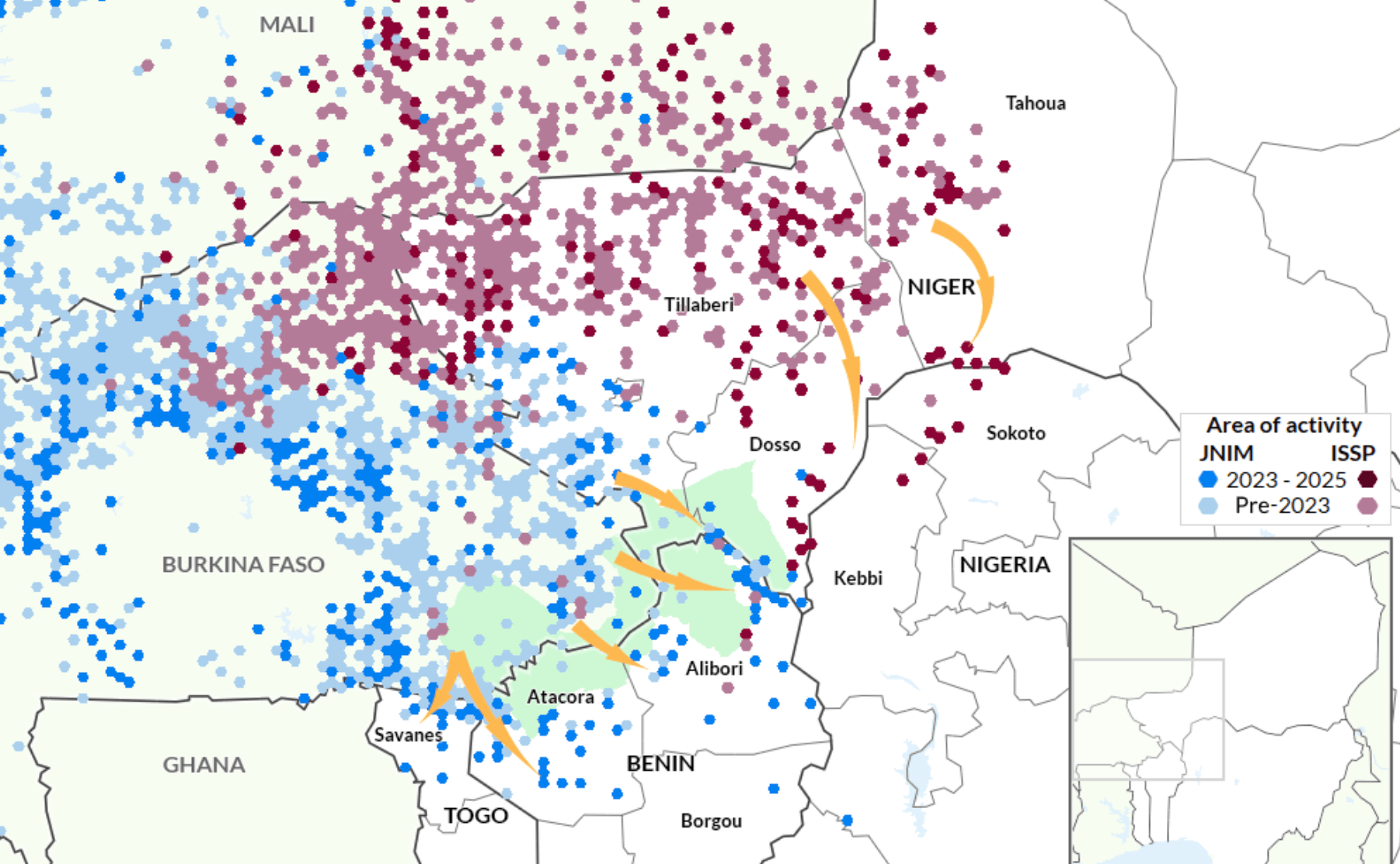 New frontlines: Jihadist expansion is reshaping the Benin, Niger, and Nigeria borderlands - Thumbnail