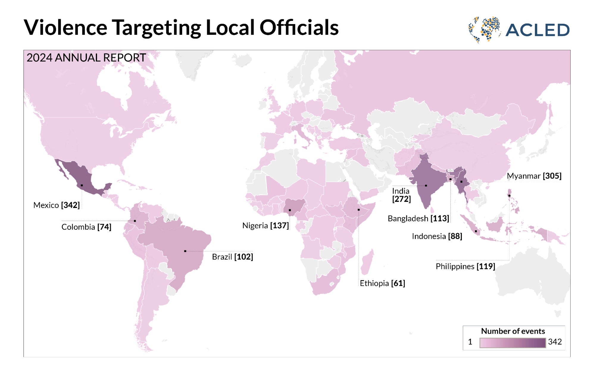 violence targeting local officials map