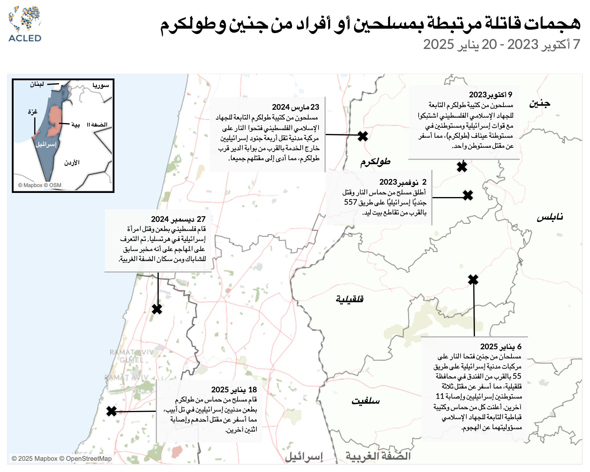 Map 2. - Arabic - Iron Wall or iron fist? Palestinian militancy and Israel’s campaign to reshape the northern West Bank