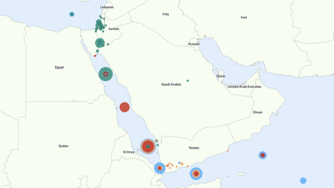 Map - Featured image - A Red Sea hall of mirrors: US and Houthi statements vs. actions