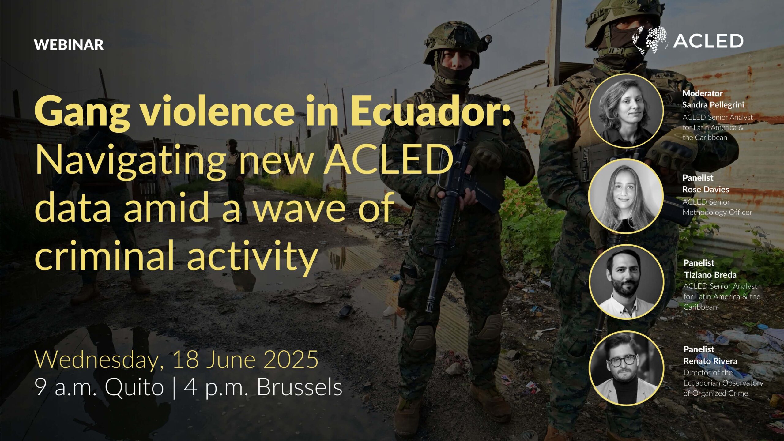 Webinar | Gang violence in Ecuador: Navigating new ACLED data amid a wave of criminal activity