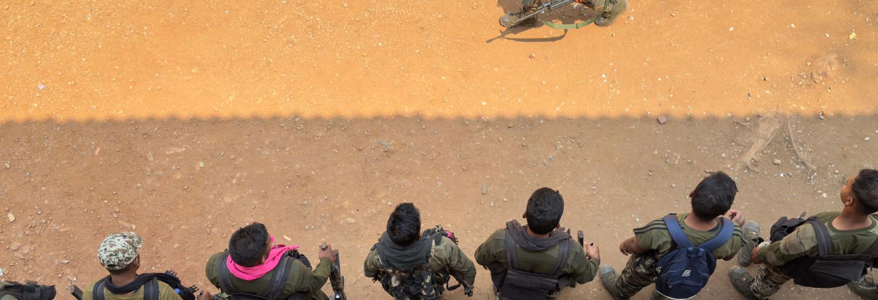 District Reserve Guard personnel in Dantewada, Chhattisgarh state, in March, with authorities waging an offensive against the last vestiges of its Naxalite rebellion