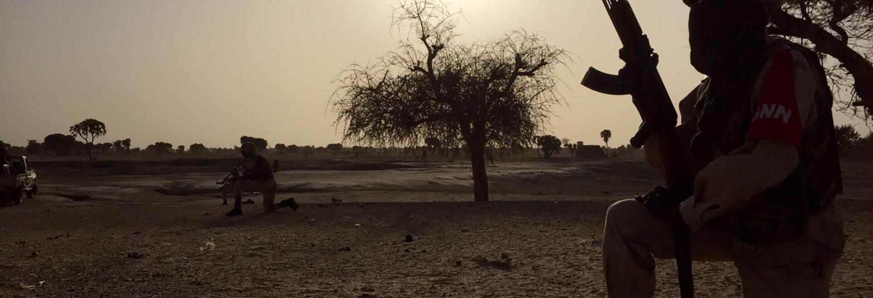 Image of a soldier from the Nigerian National Guard in Zenam Kelouri, 29 February 2016.