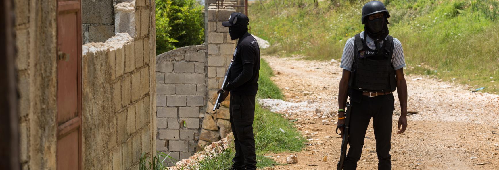 Brigadiers supporting the Haitian National Police in the fight against armed gangs in Port-au-Prince on 1 July 2025.