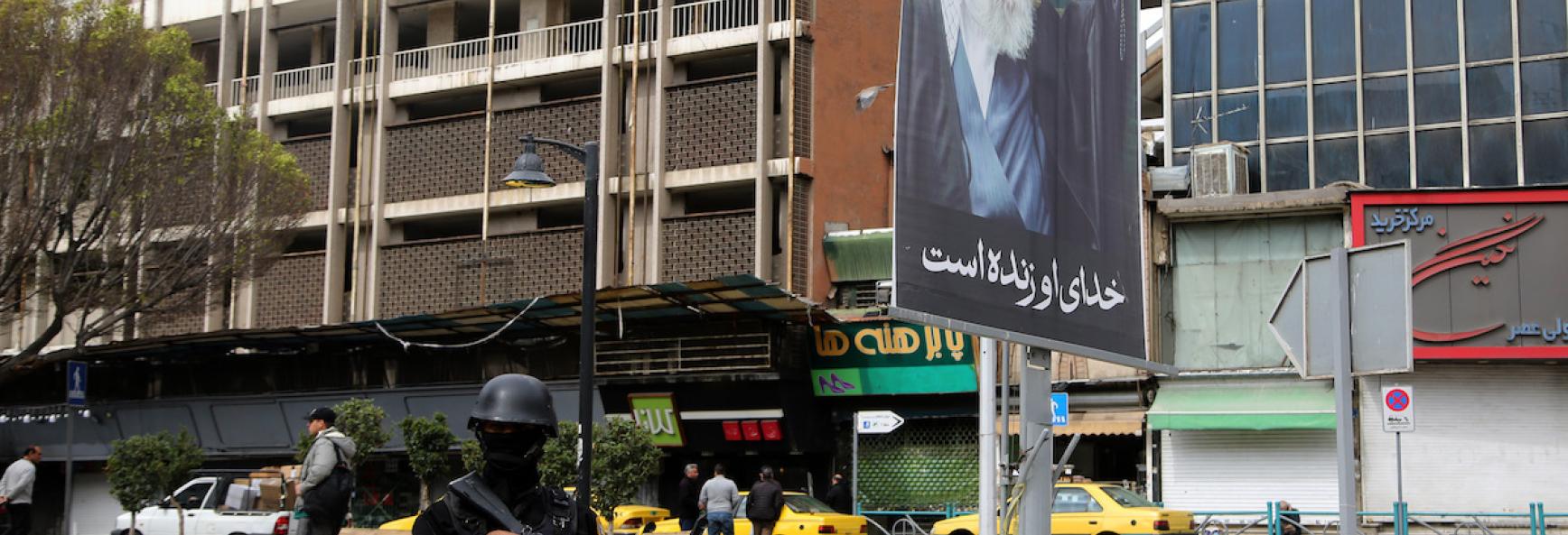 Posters featuring the portraits of Iranian leader Ali Khamenei are displayed across the streets of the Iranian capital, Tehran, following his death in US and Israeli airstrikes on 2 March 2026. Photo by Fatemeh Bahramia and Anadolu via Getty Images