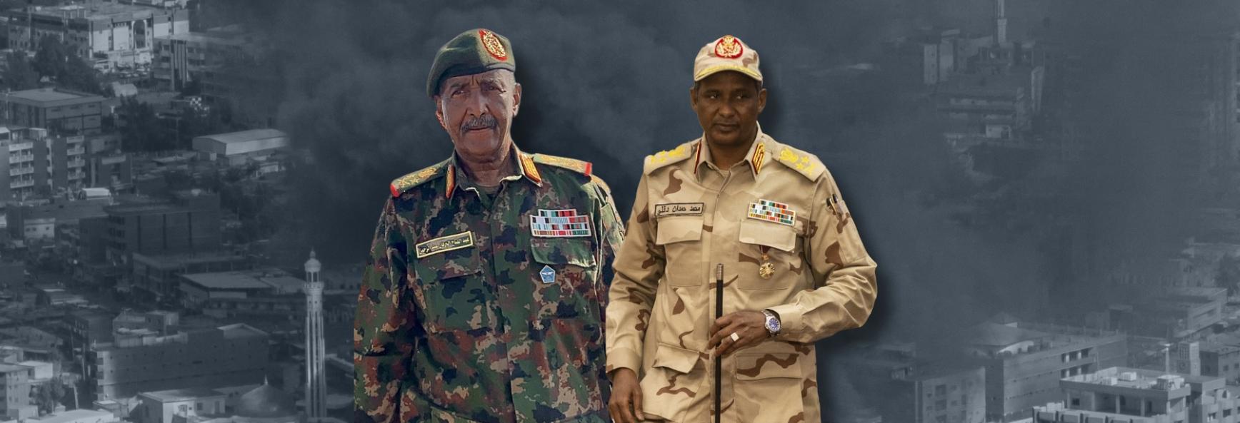 The conflict persists between Sudan&rsquo;s army chief Abdel Fattah al-Burhan (left, pictured on 8 November 2025) and RSF leader Mohamed Hamdan Dagalo, known as Hemedti (right, pictured on 5 December 2022).