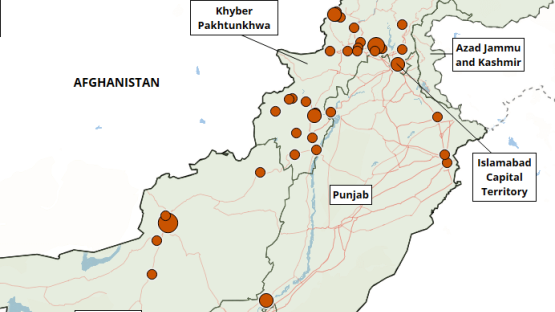 Map - Political repression and militant targeting set the stage for Pakistan’s 2024 elections