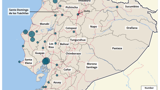 Map - Violence Targeting Politicians and Local Officials in Ecuador 1 January 2022 - 4 August 2023