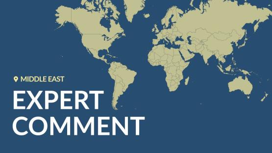 World map with text - Middle East, Expert Comment