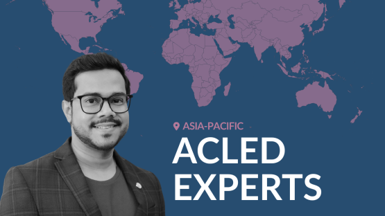 Author and world map with text 'ACLED EXPERTS'