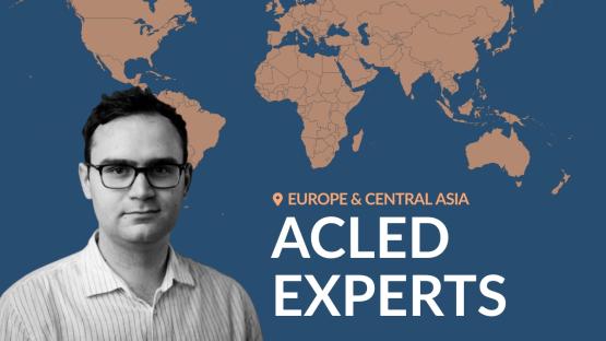 Author and world map with text 'ACLED EXPERTS'