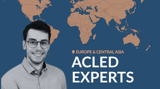 Author and world map with text 'ACLED EXPERTS'