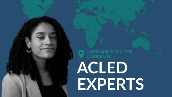 Author and world map with text 'ACLED EXPERTS'