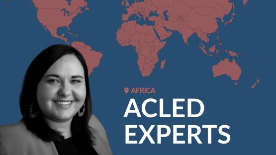 Author and world map with text 'ACLED EXPERTS'