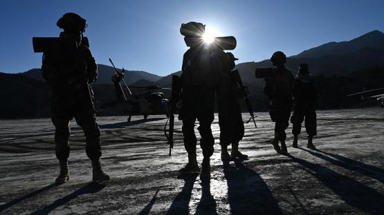 Taliban security personnel in Sarana of Paktia province, south of Kabul, on 12 December 2024.  - GettyImages-2188910310