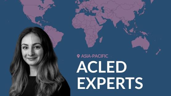 Author and world map with text 'ACLED EXPERTS'