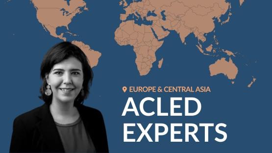 Author and world map with text 'ACLED EXPERTS'