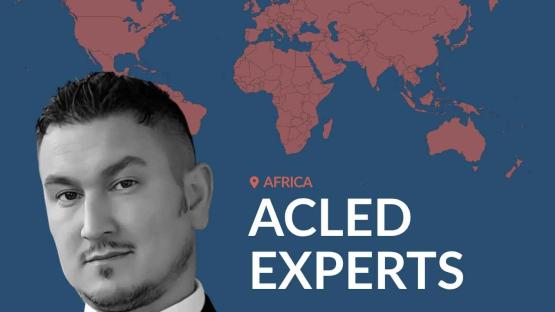 Author and world map with text 'ACLED EXPERTS'