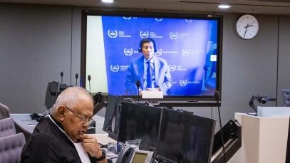 Former Philippine President Rodrigo Duterte appears before the International Criminal Court on 14 March 2025. Photo: International Criminal Court/Handout/Anadolu via Getty Images