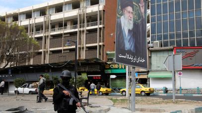 Posters featuring the portraits of Iranian leader Ali Khamenei are displayed across the streets of the Iranian capital, Tehran, following his death in US and Israeli airstrikes on 2 March 2026. Photo by Fatemeh Bahramia and Anadolu via Getty Images