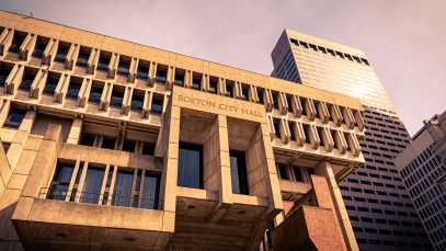 Boston City Hall. Photo via Adobe Stock.
