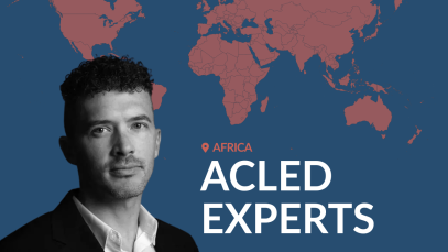 Author and world map with text 'ACLED EXPERTS'