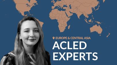 Author and world map with text 'ACLED EXPERTS'