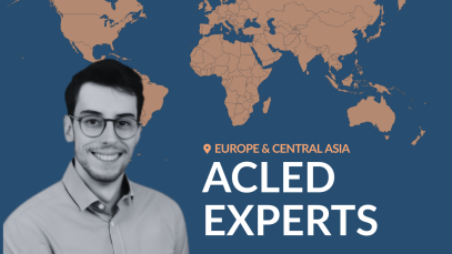 Author and world map with text 'ACLED EXPERTS'