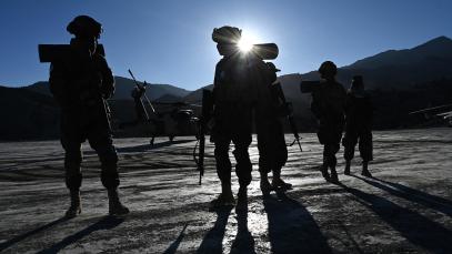 Taliban security personnel in Sarana of Paktia province, south of Kabul, on 12 December 2024.  - GettyImages-2188910310