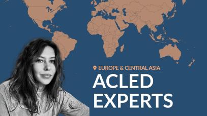 Author and world map with text 'ACLED EXPERTS'
