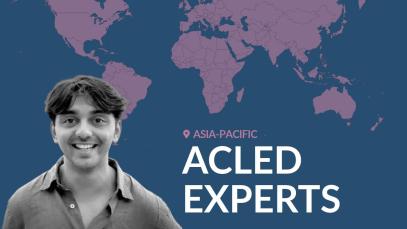 Author and world map with text 'ACLED EXPERTS'