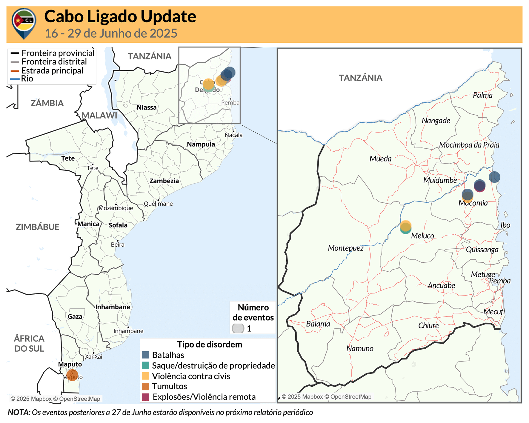 Map - Cabo Ligado Update: 16 &mdash; 29 de Junho de 2025