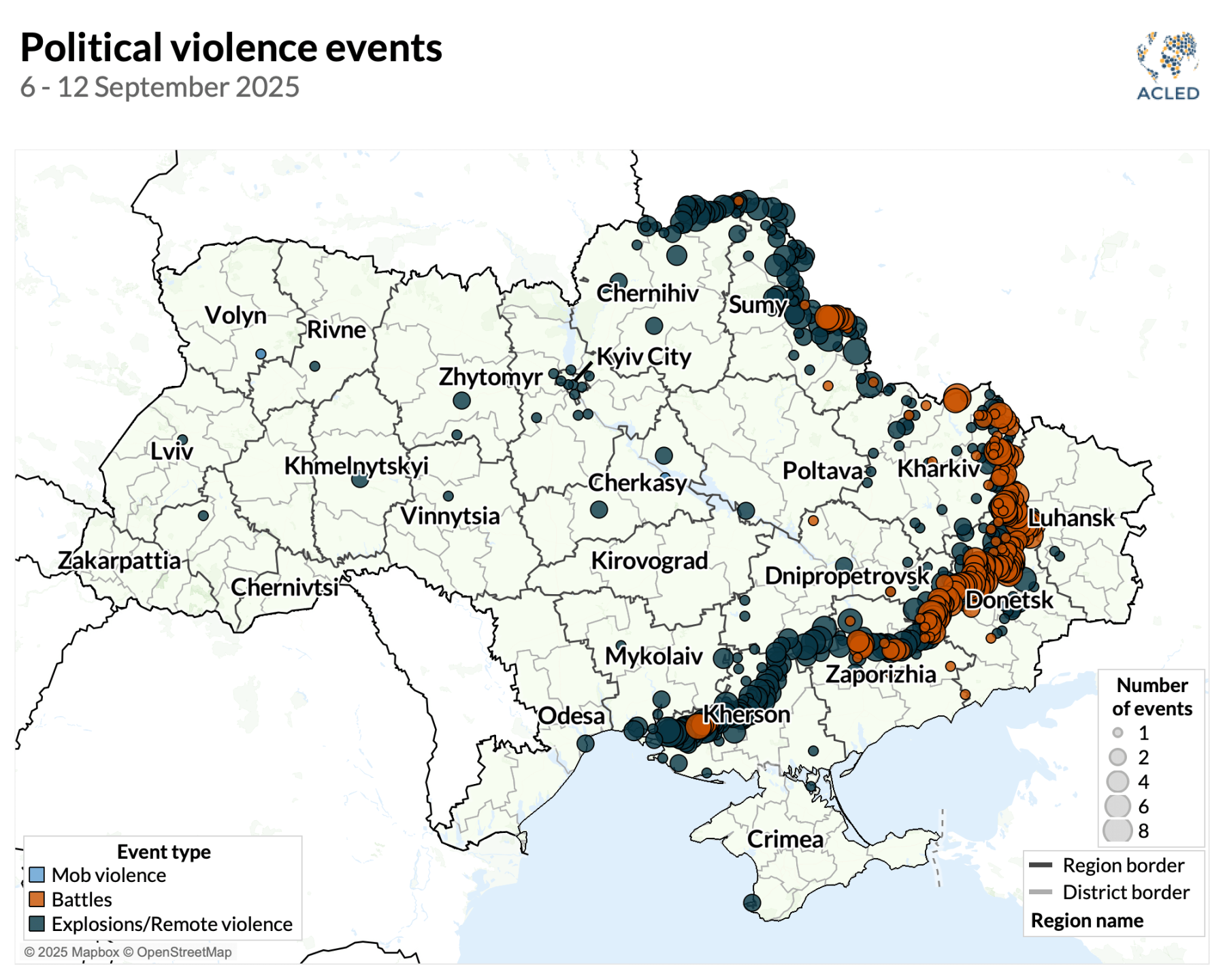 Map - Ukraine war situation update: 6 &ndash; 12 September 2025