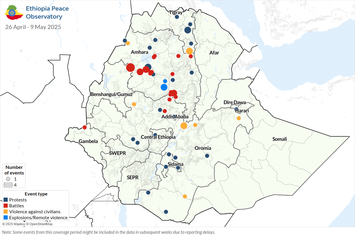 Map - Ethiopia situation update (14 May 2025)