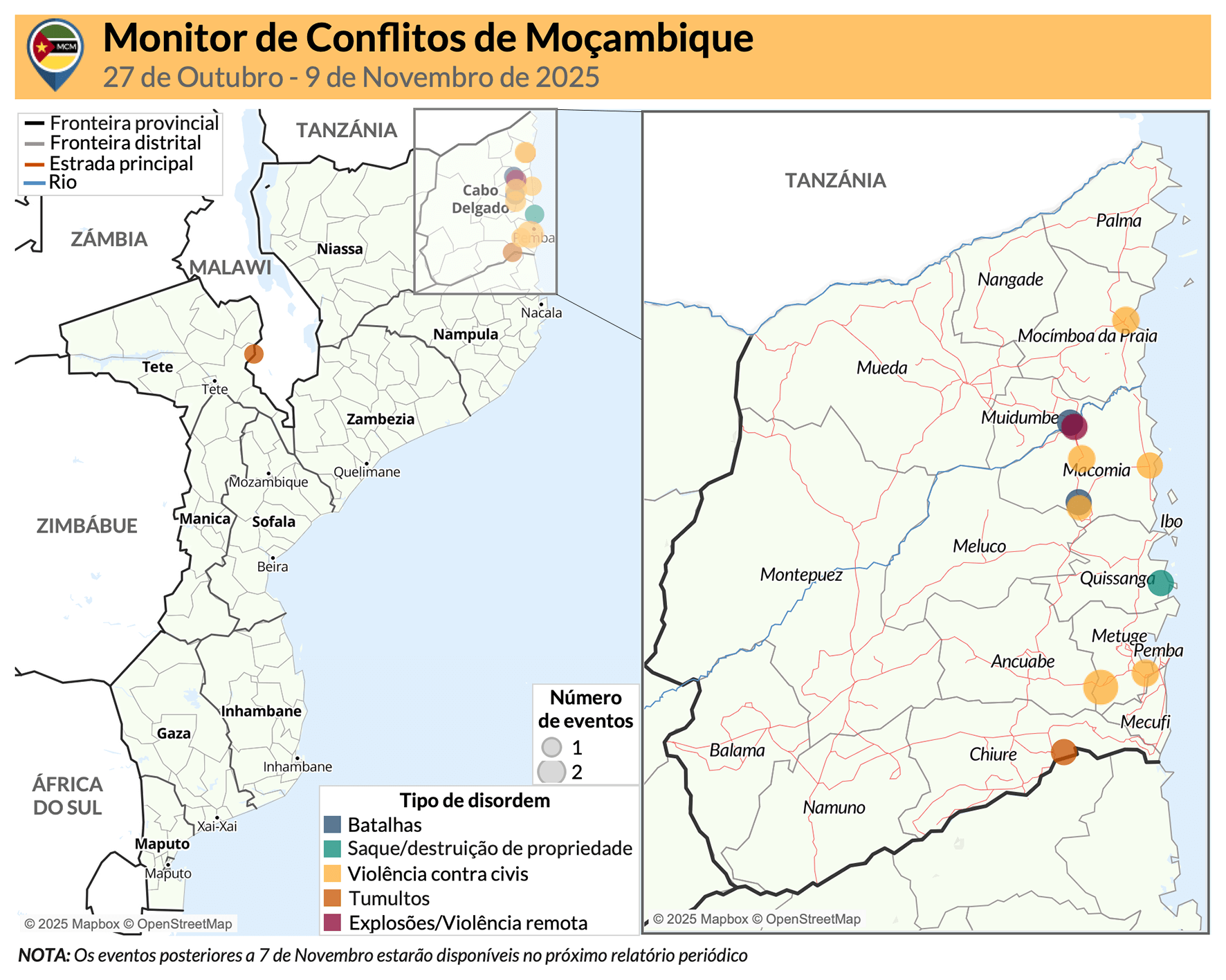 Mozambique Conflict Monitor Update: 12 November 2025 PT